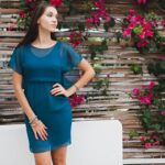 moroccanoil styling tips and casual blue dresses