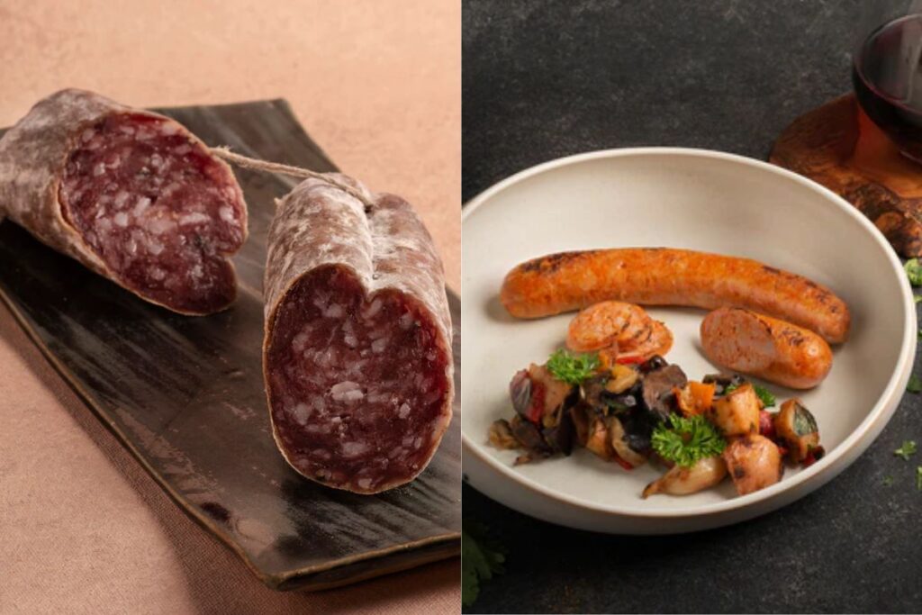 french salami and gourmet sausages