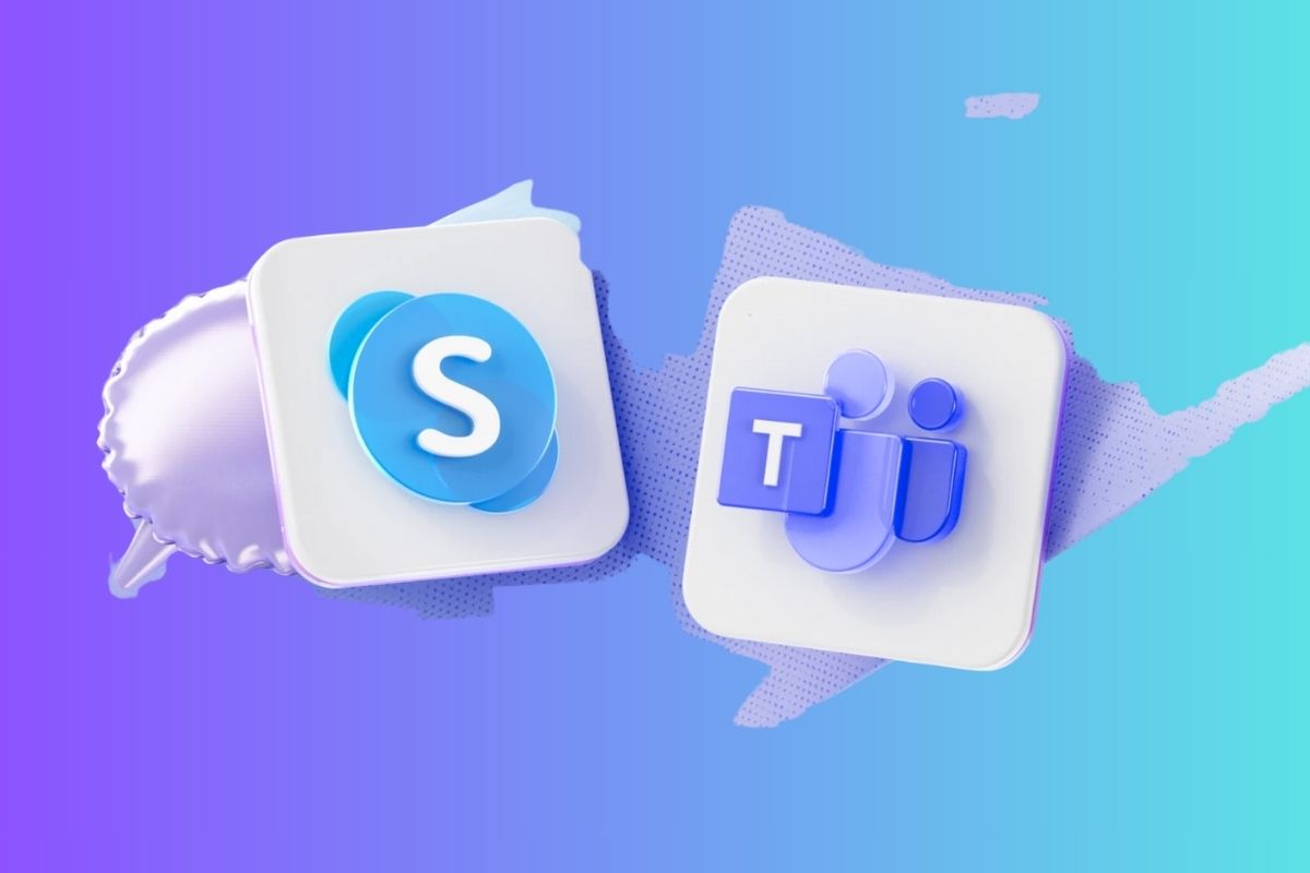 skype and microsoft temas logo - as skype is shutting down microsoft teams will be the future of communication